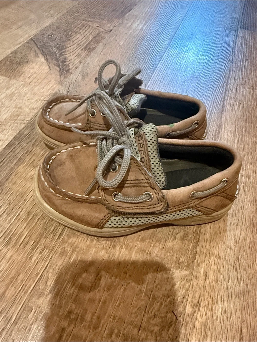 Brown Kids Suede Sperry Shoes - Size 7